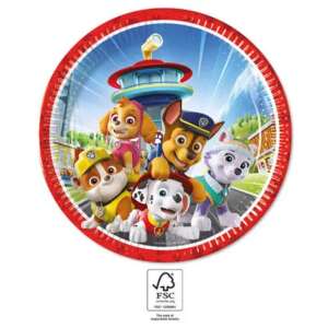 Mancs Őrjárat Rescue Heroes papírtányérok, 8 darabos készlet, 23 cm, FSC tanúsítvánnyal - Mancs Őrjárat