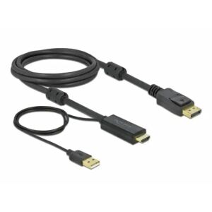 Delock HDMI to DisplayPort cable, 4K 30Hz, 2 meters - HDMI Adapter