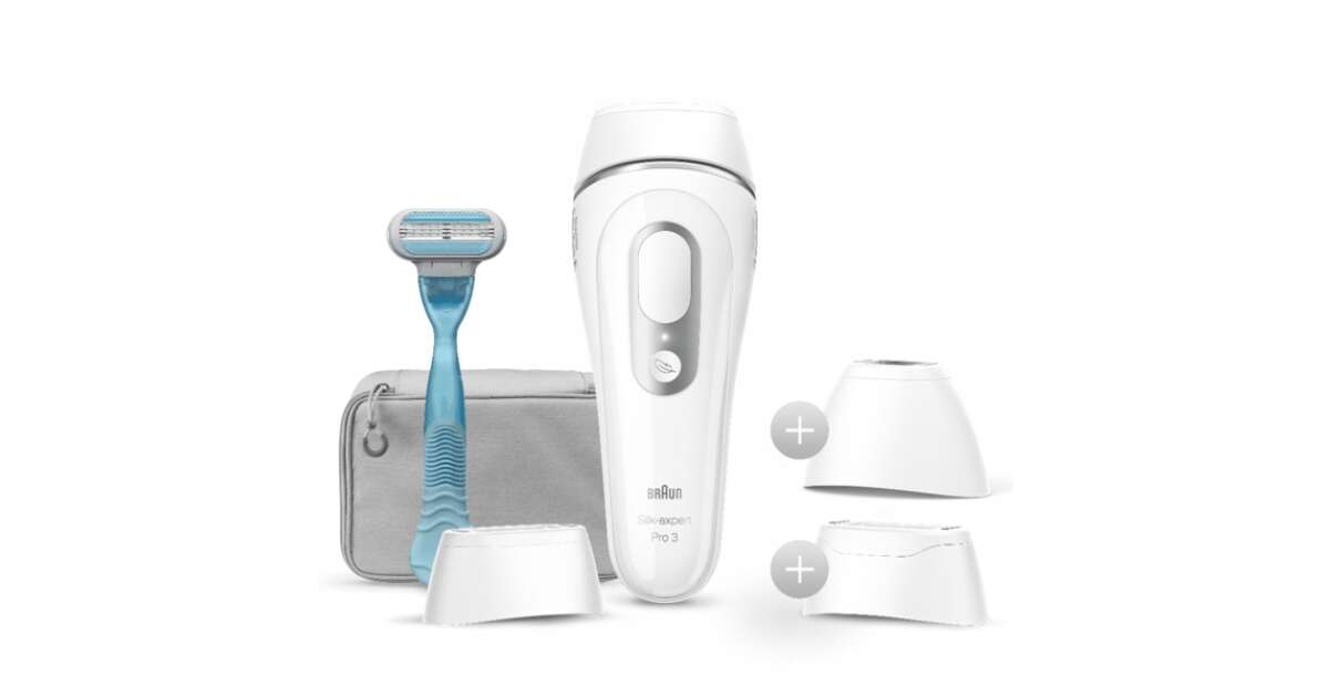 Braun Silk-expert IPL PL3221 fehér-ezüst villanófényes szőrtelenítő ...