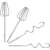 Sencor SHM 5404RD hand mixer attachments: whisks and dough hooks