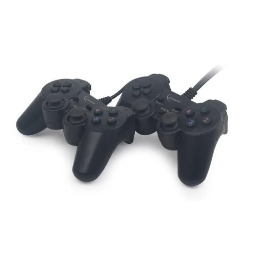 Gembird Gamepad cu Fir și Vibrații Duble pentru PC, Set de 2