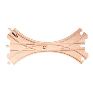 Woodyland cale de cale ferate din lemn, în formă de X, 2 bucăți, 90566 - Tren, element feroviar, autostradă