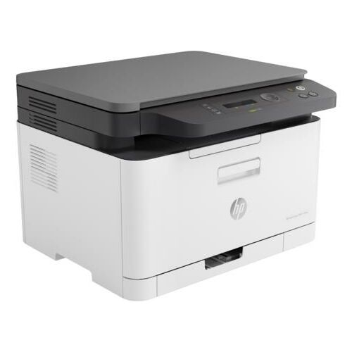 HP Color Laser MFP 178nw 3-in-1 printer angled view