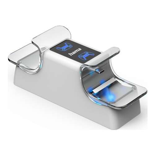 Hama PlayStation 5 DualSense kontroller töltési állomás, fehér, 2 kontrollerhez