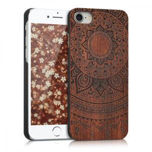 kwmobile Wooden Mandala iPhone 7/8/SE (2020) Case - Phone Case