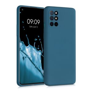 kwmobile OnePlus 8T blue silicone case angled view - Phone Case
