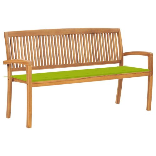 Teakfa Kerti Pad - 159 cm - Párnával 165430250 - Kerti pad