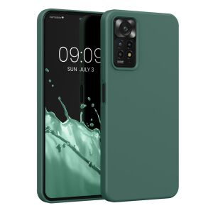Kwmobile ciemnozielone silikonowe etui na telefon Xiaomi Redmi Note 11 Pro/Pro 5G - Kontakty telefoniczne