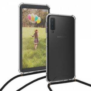 kwmobile Samsung Galaxy A7 (2018) clear case with neck strap - Phone Case