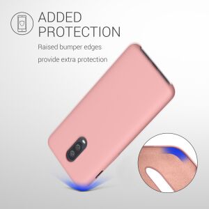 kwmobile OnePlus 6T pink silicone case with raised bumper edges for added protection - Phone Case