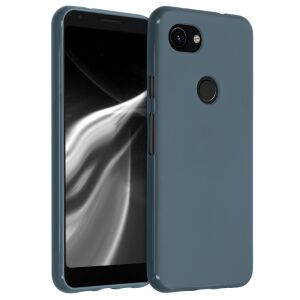 kwmobile Google Pixel 3a blue phone case on device - Phone Case