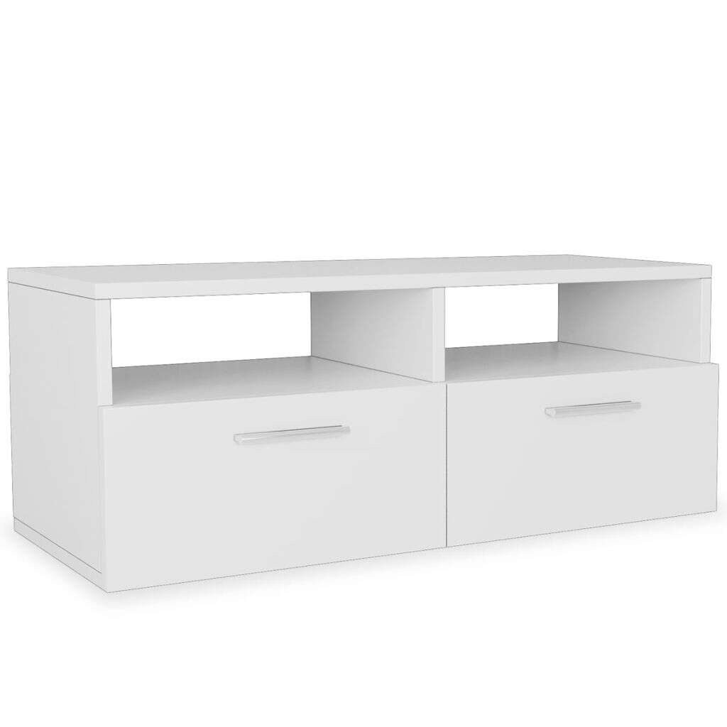2 db fehér faforgácslap tv szekrény 95 x 35 x 36 cm