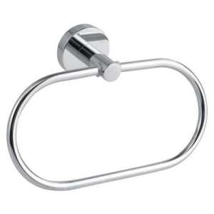 TESA Smooz towel ring, chrome, for bathroom, no drilling, easy to remove - Towel rack