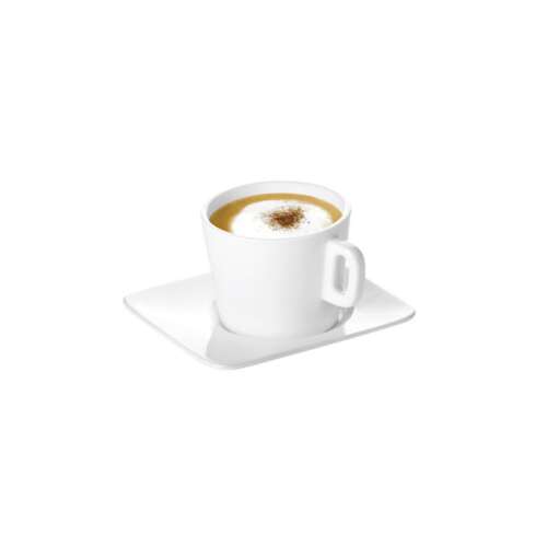 Tescoma GUSTITO cappuccino csésze és alátét szett, fehér porcelán - Kávés és teás készlet