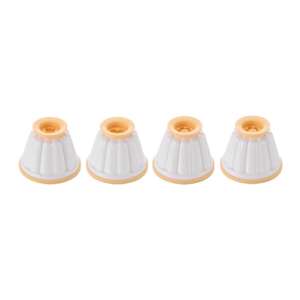 Tescoma DELÍCIA Pudding Molds, set of 4, white plastic pudding molds for making desserts - Cookware & bakeware