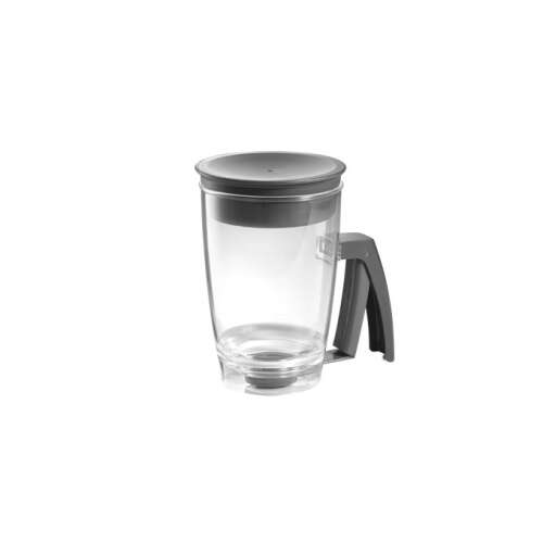 Tescoma GrandCHEF Fat Separator Jug, clear glass jug with grey lid and handle, for separating fat from broth or stock