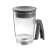 Tescoma GrandCHEF Fat Separator Jug, clear glass jug with grey lid and handle, for separating fat from broth or stock