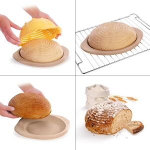 Tescoma DELLA CASA round bread baking mold in use, homemade bread - Cookware & bakeware