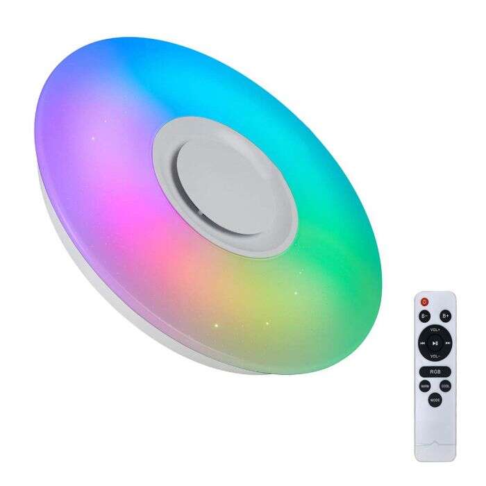 Bluetooth-os RGB színes távirányítós mennyezeti lámpa hangszórókk...