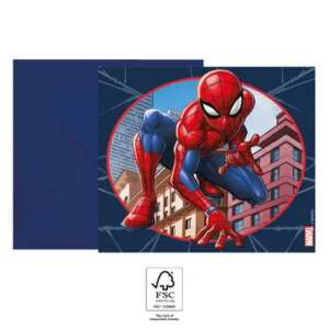 Spiderman Crime Fighter party invitations, 6 pack, FSC certified - Greeting Card, Invitation