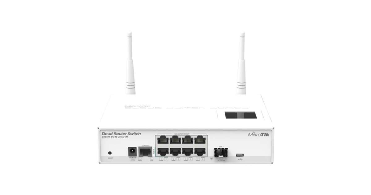 MikroTik Cloud Router Switch with eight PoE-out ports
