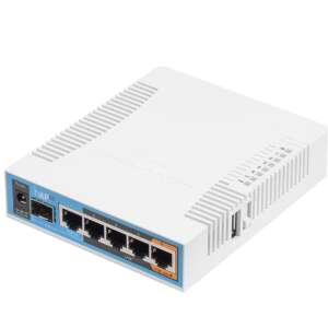MikroTik hAP ac RB962UiGS-5HacT2HnT L4 128MB 5x GbE LAN 1x GbE SFP Dual-band Vezeték nélküli Router 51615264 