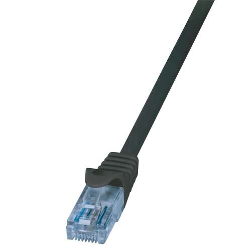 LOGILINK Cat6A EconLine UTP patch kábel, 1 méter, fekete - Logilink