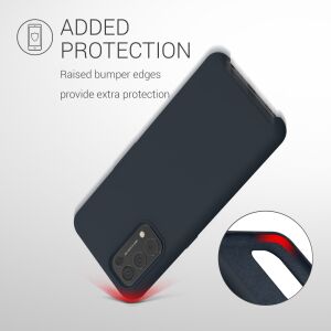 Kwmobile OPPO Find X3 Lite тъмносин силиконов калъф с повдигнати ръбове за допълнителна защита - Технически статии и електроника