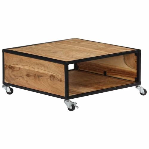 Tömör akácfa dohányzóasztal 70 x 70 x 32 cm 178294334 - Dohányzóasztal