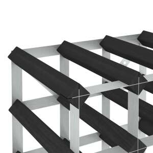 Fekete tömör fenyőfa bortartó állvány 20 palackhoz 51803946 - Borospalack tartó