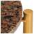 Barna márvány textúrájú valódi kő dohányzóasztal 60x60x35 cm 53349005}