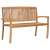 Teak kerti pad karfákkal, 128,5 cm