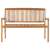 Teak kerti pad karfákkal, 128,5 cm