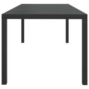 Fekete alumínium és wpc kerti asztal 185 x 90 x 74 cm 51831897 