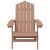 Elölnézet a Barna HDPE Adirondack székről