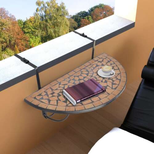 Terrakotta mozaik felakasztható erkély asztal 51798136