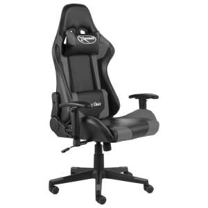 VidaXL Gamer Szék - Forgó, Fekete-Szürke PVC
