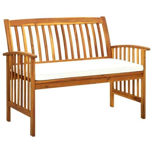 Akácfa kerti pad párnával, 119 cm - Kerti pad