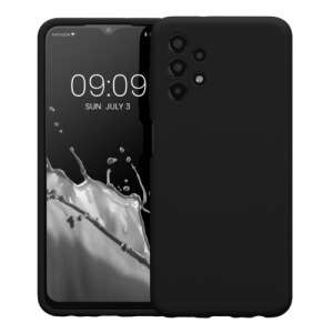 Czarne silikonowe etui Kwmobile do Samsunga Galaxy A13 na telefonie - Artykuły techniczne i elektronika