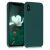 kwmobile iPhone X/XS dark green silicone case on iPhone - dual view