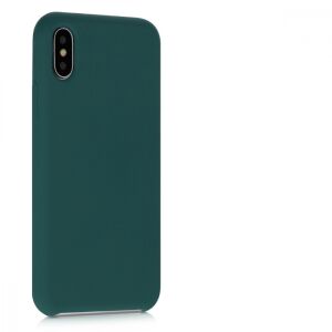 kwmobile iPhone X/XS dark green silicone case - angled view - Phone Case