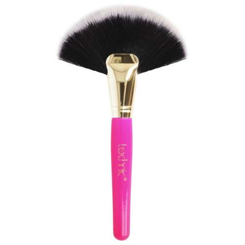 Technic Professional PRO großer Fächerpinsel, rosa Griff, goldene Zwinge, schwarze Borsten