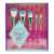 Sunkissed Blend Like a Pro Makeup Brush Set, 5 piece, pink and green handles, professional makeup brushes, in packaging