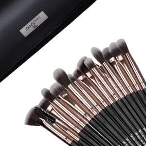Senso Pro Milano Black Rose Gold 15-teiliges Make-up-Pinselset mit schwarzer Ledertasche - Make-up-Pinsel & Bürste