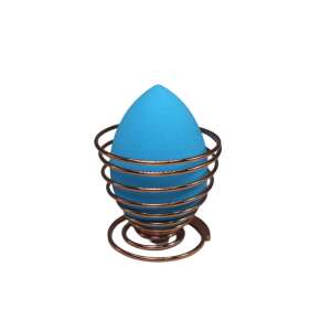 Blue makeup sponge with a rose gold holder - Nonbrand Makeup Sponge