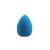 Blue makeup sponge, teardrop shape, for applying foundation and concealer