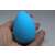 Blue makeup sponge, teardrop shape, for applying foundation and concealer