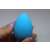 Blue makeup sponge, teardrop shape, for applying foundation and concealer