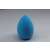 Blue makeup sponge, teardrop shape, for applying foundation and concealer