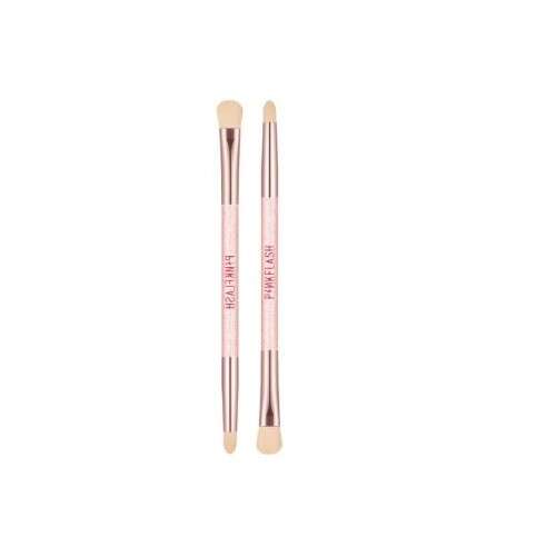 Focallure Pink Flash Eyeshadow Brush 02, double-ended brush for blending and applying eyeshadow